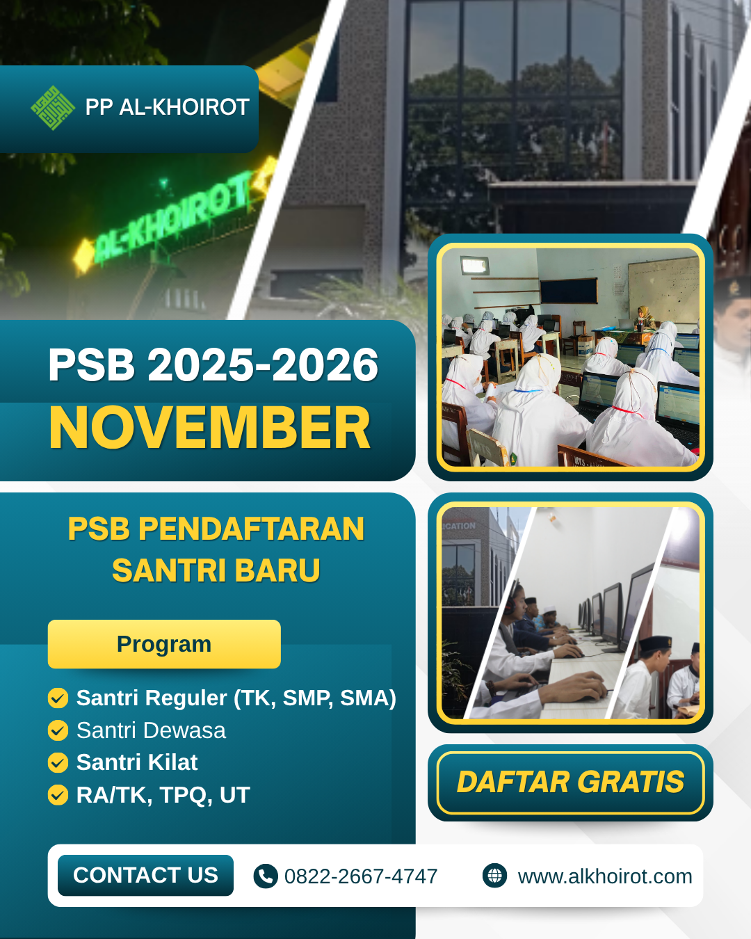 psb pendaftaran santri baru november 2025